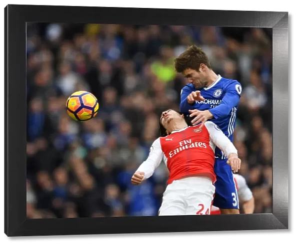 Marcos Alonso Scores the Opener: Chelsea vs. Arsenal, Premier League, Stamford Bridge, London, 2017
