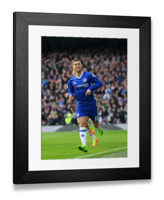 Framed Print : Eden Hazard's Brace: Chelsea's Dramatic 2-1 Win Over Arsenal