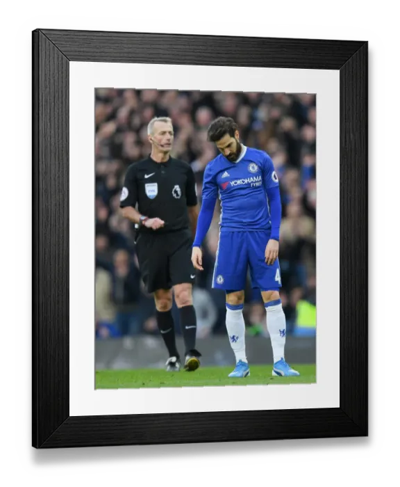 Framed Print : Cesc Fabregas Scores Thrilling Third Goal: Chelsea vs. Arsenal, Premier League, 2017 - A Stamford Bridge Rivalry Moment Framed Print : Cesc Fabregas Scores Thrilling Third Goal: Chelsea vs. Arsenal, Premier League, 2017 - A Stamford Bridge Rivalry Moment