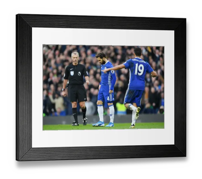 Framed Print : Cesc Fabregas's Stunner: Chelsea's Triumph Over Arsenal in the Premier League Framed Print : Cesc Fabregas's Stunner: Chelsea's Triumph Over Arsenal in the Premier League