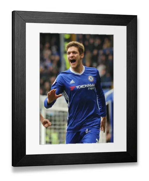 Framed Print : Thrilling Rivalry: Marcos Alonso Scores the Opener for Chelsea against Arsenal in Premier League Framed Print : Thrilling Rivalry: Marcos Alonso Scores the Opener for Chelsea against Arsenal in Premier League