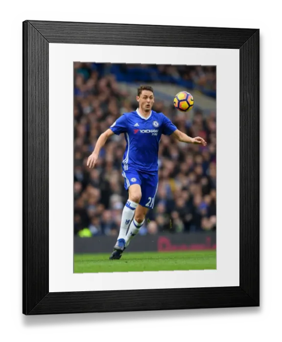 Framed Print : Nemanja Matic's Battle: Chelsea vs Arsenal - Premier League Clash at Stamford Bridge
