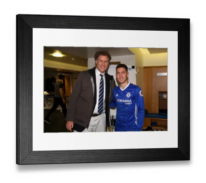 Framed Print : Will Ferrell Meets Eden Hazard: Chelsea's Triumph over Arsenal in the Premier League