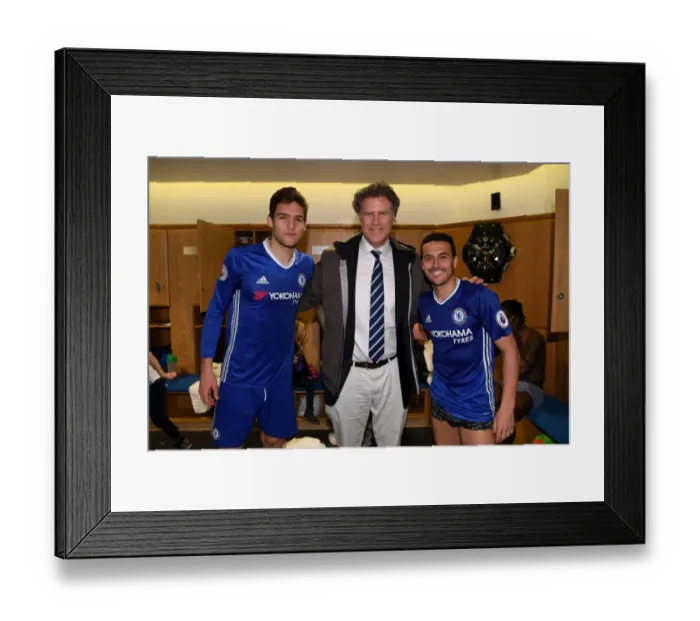 Framed Print : Will Ferrell Meets Marcos Alonso and Pedro: Chelsea's Win Against Arsenal in Premier League 2017 Framed Print : Will Ferrell Meets Marcos Alonso and Pedro: Chelsea's Win Against Arsenal in Premier League 2017