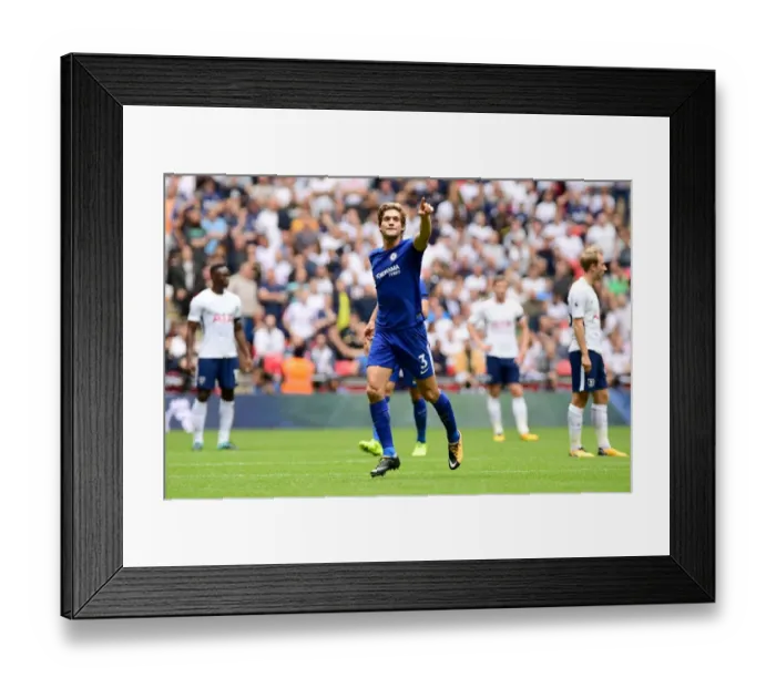 Framed Print : Marcos Alonso Scores First Goal: Chelsea's Victory Against Tottenham Hotspur in Premier League Clash Framed Print : Marcos Alonso Scores First Goal: Chelsea's Victory Against Tottenham Hotspur in Premier League Clash