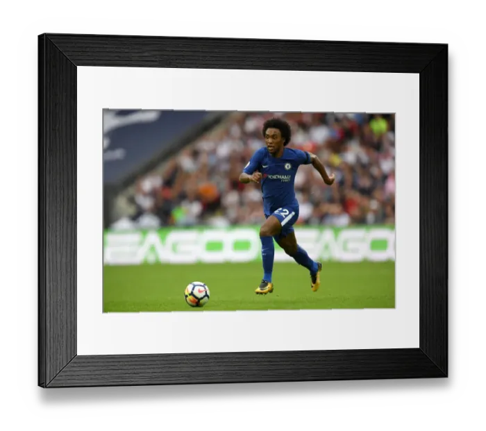 Framed Print : Willian in Action: Premier League Showdown - Tottenham vs. Chelsea