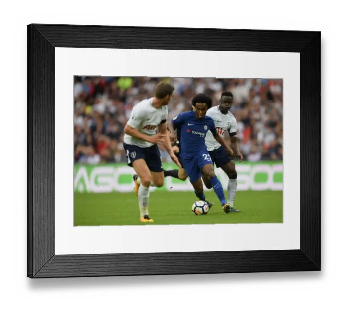 Framed Print : Battle at Wembley: Willian vs Vertonghen - Premier League Showdown, Chelsea vs Tottenham, 2017