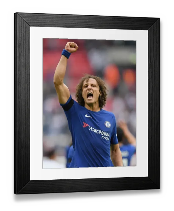 Framed Print : David Luiz: Chelsea's Victorious Hero Against Tottenham in Premier League Clash