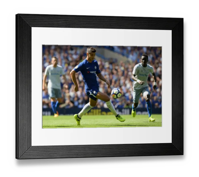 Framed Print : Alvaro Morata in Action: Chelsea vs. Everton, Premier League at Stamford Bridge Framed Print : Alvaro Morata in Action: Chelsea vs. Everton, Premier League at Stamford Bridge