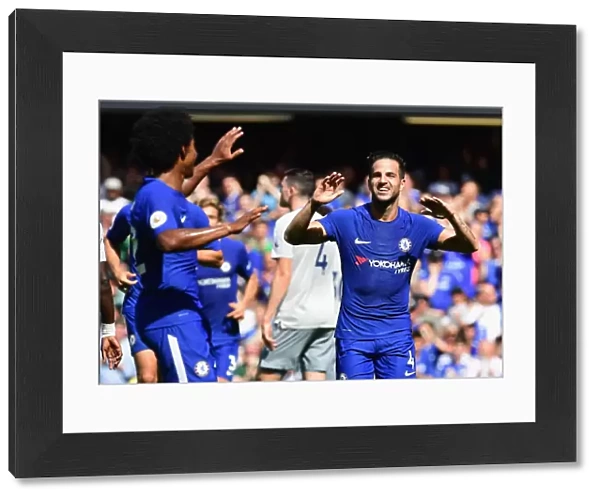 Chelsea Stars: Fabregas and Willian Celebrate First Goal vs Everton, Premier League 2017