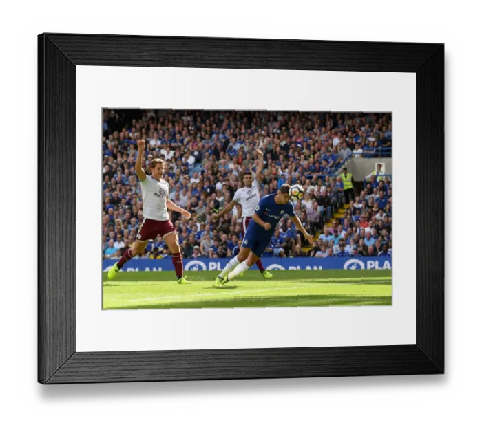 Framed Print : Morata's Controversial Goal: Chelsea vs Burnley, Premier League 2017