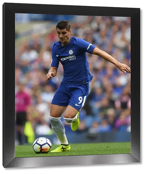 Alvaro Morata in Action: Chelsea vs Burnley, Premier League, Stamford Bridge