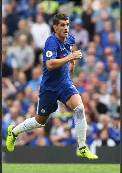 Alvaro Morata in Action: Chelsea vs. Burnley, Premier League 2017