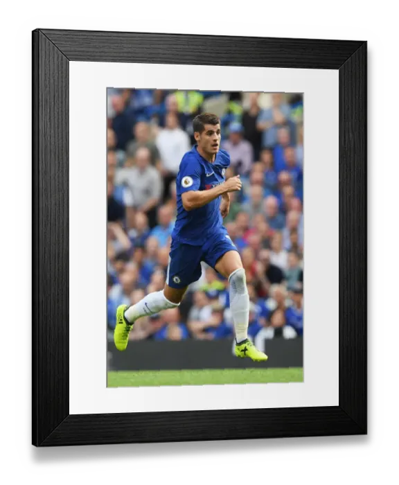 Framed Print : Alvaro Morata in Action: Chelsea vs. Burnley, Premier League 2017
