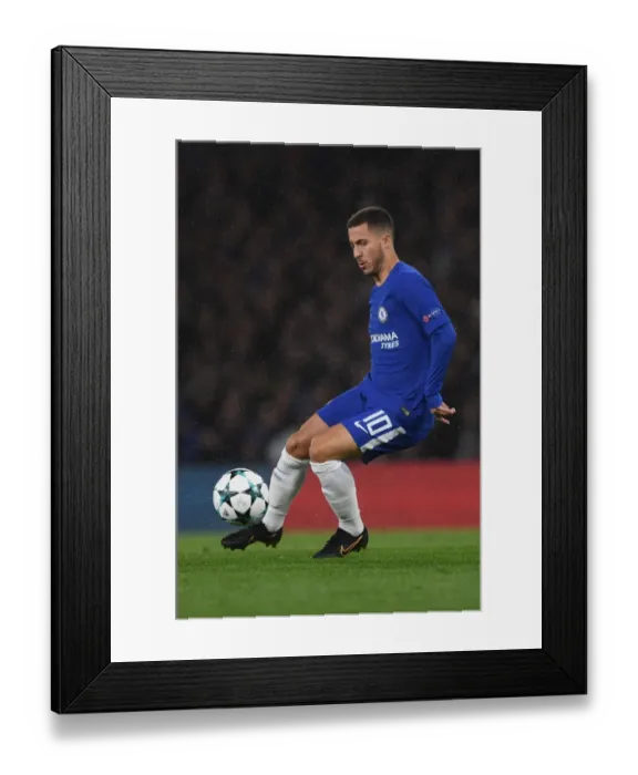 Framed Print : Eden Hazard in Action: Chelsea vs. Qarabag, UEFA Champions League, Stamford Bridge Framed Print : Eden Hazard in Action: Chelsea vs. Qarabag, UEFA Champions League, Stamford Bridge