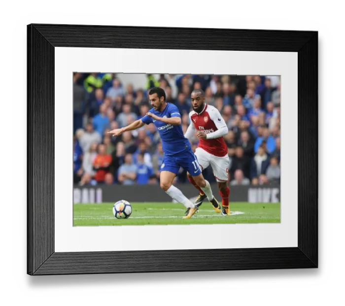 Framed Print : Pedro vs Lacazette: A Battle for Supremacy - Chelsea vs Arsenal, Premier League 2017 Framed Print : Pedro vs Lacazette: A Battle for Supremacy - Chelsea vs Arsenal, Premier League 2017