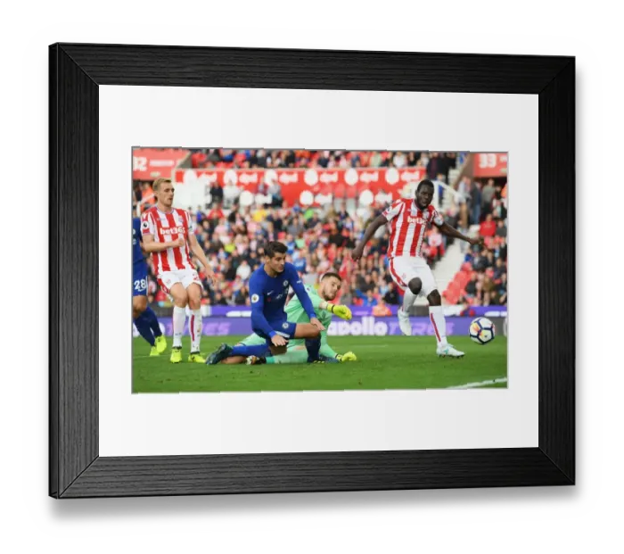 Framed Print : Morata Scores Fourth: Chelsea's Dominance Over Stoke City in Premier League Framed Print : Morata Scores Fourth: Chelsea's Dominance Over Stoke City in Premier League