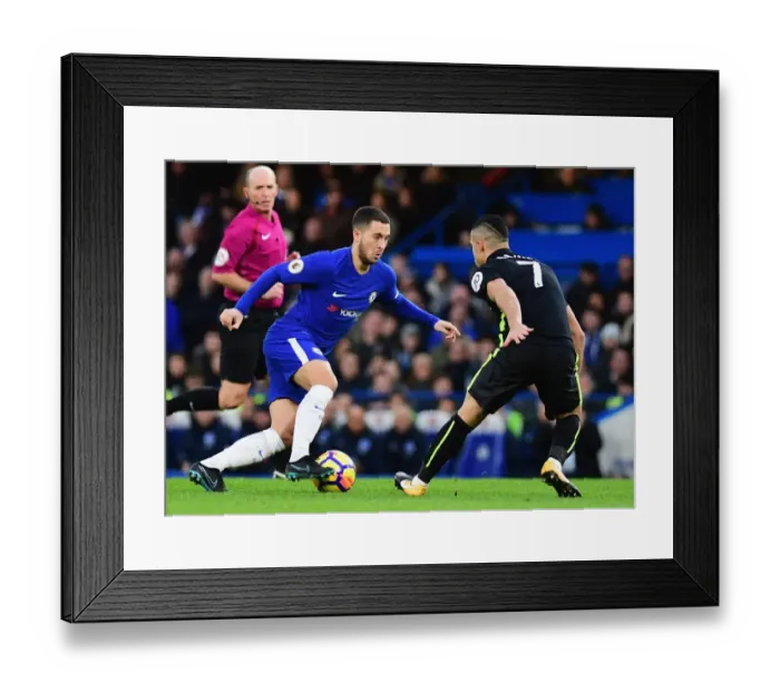 Framed Print : Hazard in Action: Chelsea vs. Brighton, Premier League