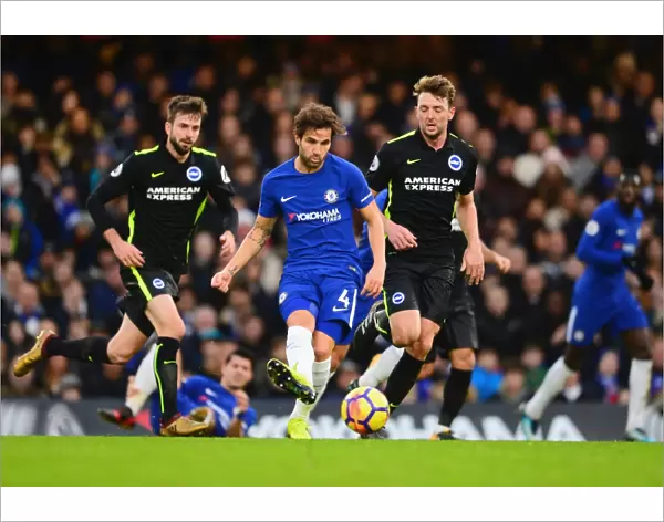 Cesc Fabregas vs Dale Stephens: Intense Battle at Stamford Bridge - Chelsea vs Brighton and Hove Albion, Premier League