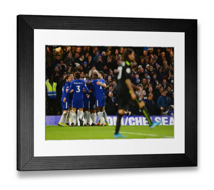 Framed Print : Morata Scores First: Chelsea vs. Brighton, Premier League, Stamford Bridge