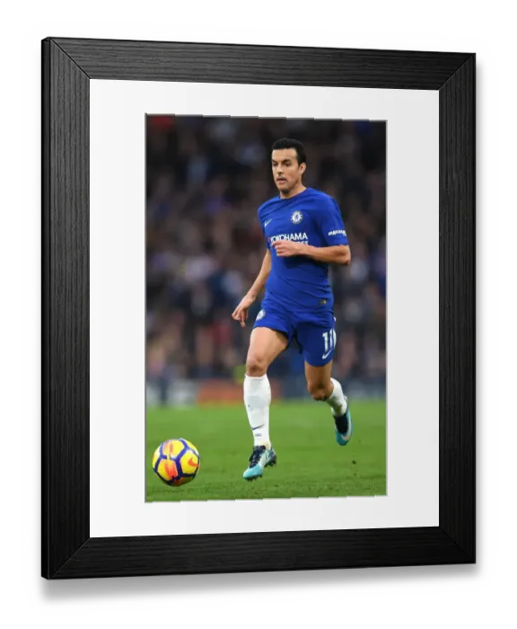 Framed Print : Pedro in Action: Chelsea vs Stoke City, Premier League