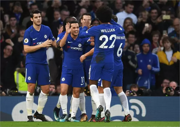 Chelsea's Pedro Scores Third Goal vs Stoke City in Premier League