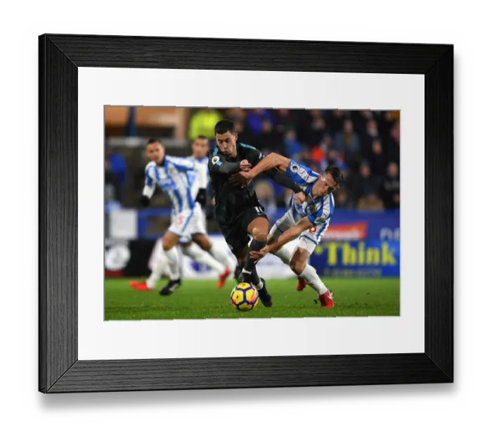 Framed Print : Huddersfield vs. Chelsea: Eden Hazard Faces Off Against Jonathan Hogg Framed Print : Huddersfield vs. Chelsea: Eden Hazard Faces Off Against Jonathan Hogg