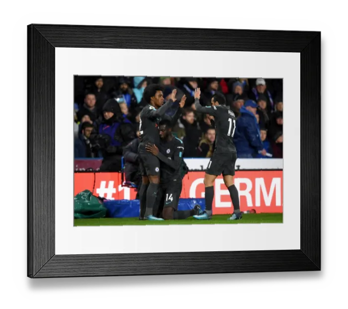 Framed Print : Chelsea Celebrate Tiemoue Bakayoko's Goal vs. Huddersfield Town, Premier League Framed Print : Chelsea Celebrate Tiemoue Bakayoko's Goal vs. Huddersfield Town, Premier League