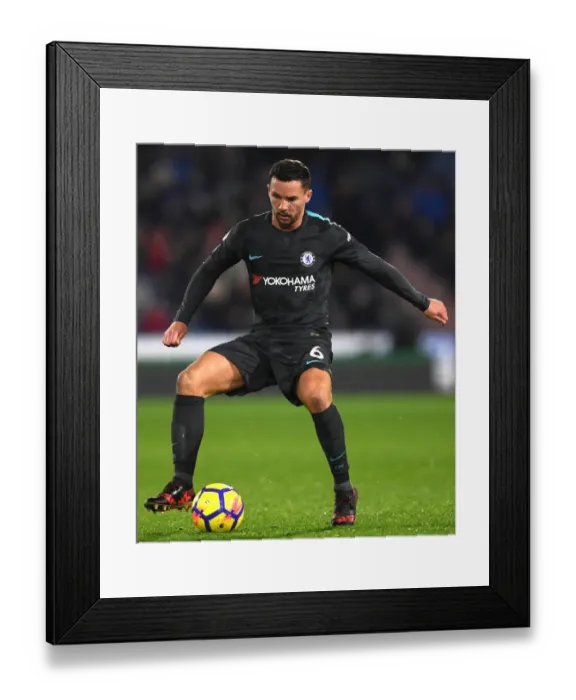 Framed Print : Chelsea's Danny Drinkwater in Action against Huddersfield Town in Premier League