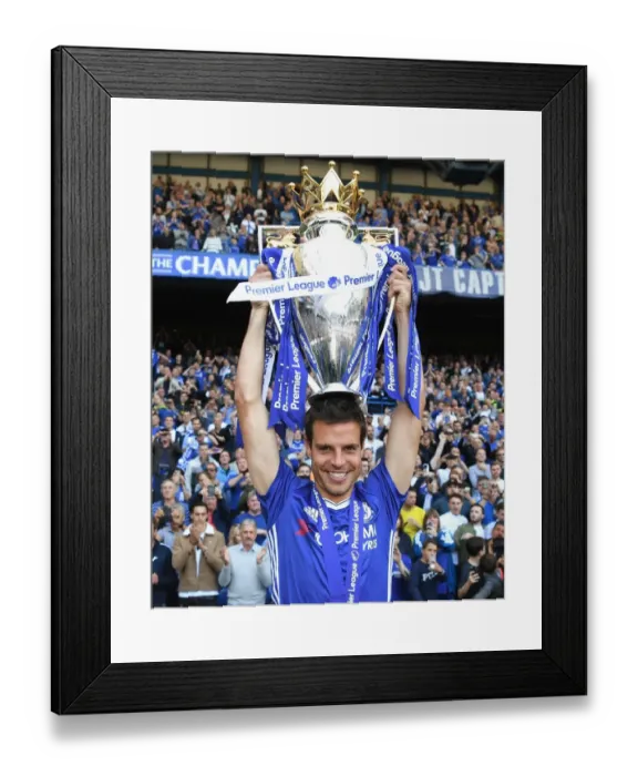 Framed Print : Cesar Azpilicueta Celebrates Premier League Title Win with Chelsea Framed Print : Cesar Azpilicueta Celebrates Premier League Title Win with Chelsea