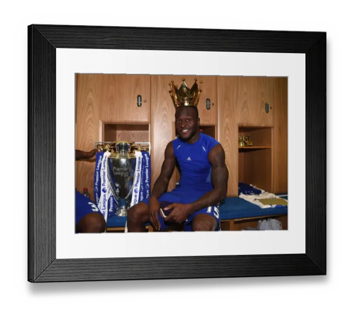 Framed Print : Chelsea Football Club: Victor Moses Celebrates Premier League Title Win at Stamford Bridge Framed Print : Chelsea Football Club: Victor Moses Celebrates Premier League Title Win at Stamford Bridge