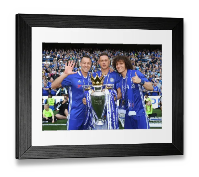 Framed Print : Chelsea Celebrates Premier League Victory: Terry, Matic, and Luiz Rejoice after Chelsea v Sunderland Framed Print : Chelsea Celebrates Premier League Victory: Terry, Matic, and Luiz Rejoice after Chelsea v Sunderland