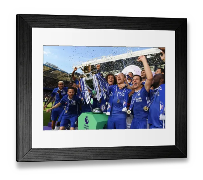 Framed Print : Chelsea FC: Euphoric Premier League Title Victory Celebrations at Stamford Bridge