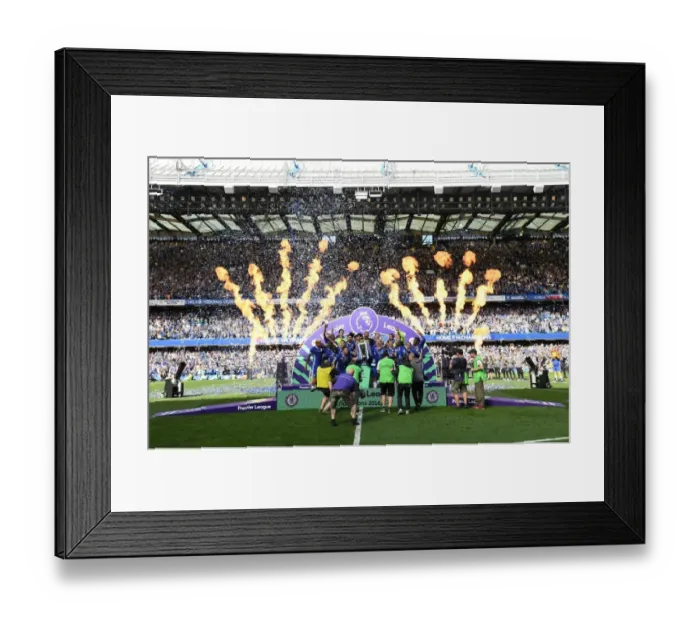 Framed Print : Chelsea FC: Gary Cahill and John Terry Celebrate Premier League Victory (2017)