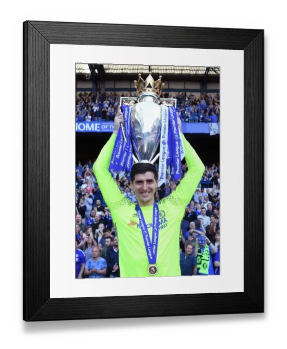 Framed Print : Thibaut Courtois Triumph: Chelsea's Premier League Victory Celebration Framed Print : Thibaut Courtois Triumph: Chelsea's Premier League Victory Celebration
