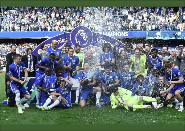Chelsea Celebrate Premier League Title Win Against Sunderland