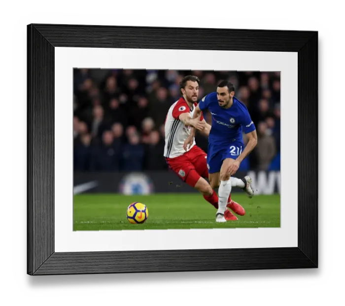 Framed Print : Clash at Stamford Bridge: Chelsea vs. West Bromwich Albion - Premier League