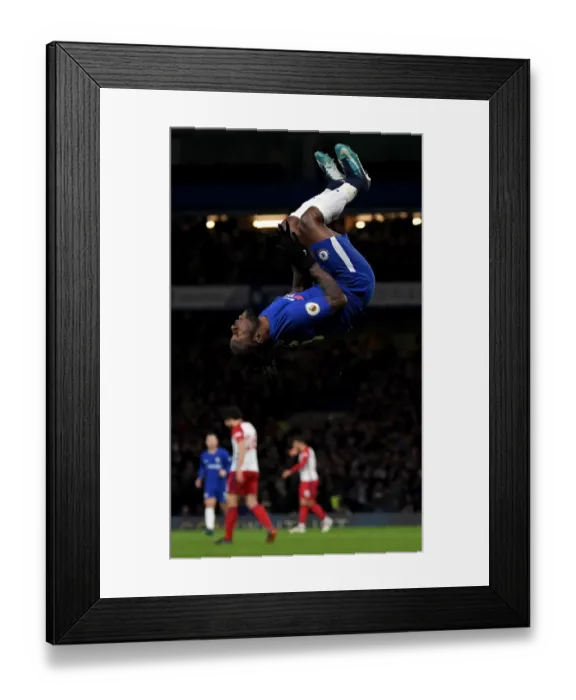 Framed Print : Chelsea's Victor Moses Celebrates Second Goal Against West Bromwich Albion in Premier League Framed Print : Chelsea's Victor Moses Celebrates Second Goal Against West Bromwich Albion in Premier League