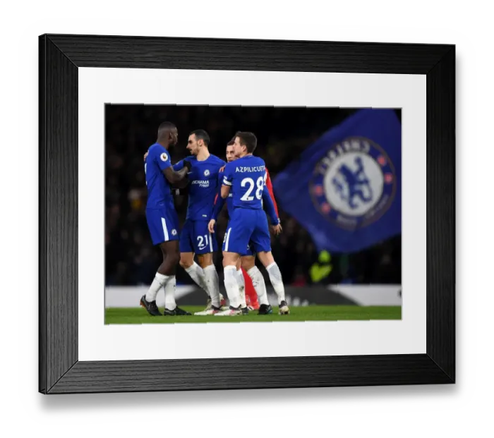 Framed Print : Chelsea's Eden Hazard Scores Third Goal vs. West Bromwich Albion, Premier League Framed Print : Chelsea's Eden Hazard Scores Third Goal vs. West Bromwich Albion, Premier League