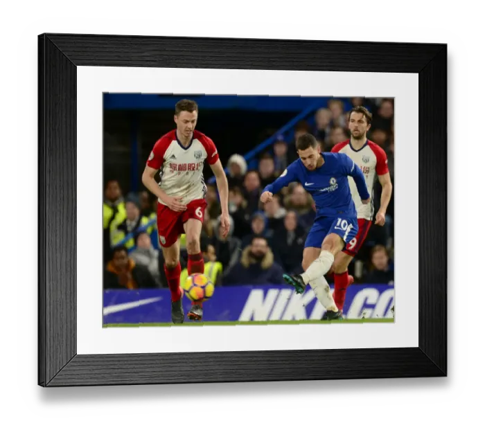 Framed Print : Chelsea's Eden Hazard Scores Third Goal Against West Bromwich Albion in Premier League Match Framed Print : Chelsea's Eden Hazard Scores Third Goal Against West Bromwich Albion in Premier League Match