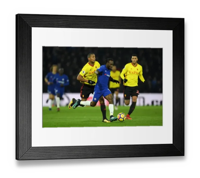 Framed Print : Victor Moses in Action: Watford vs. Chelsea - Premier League