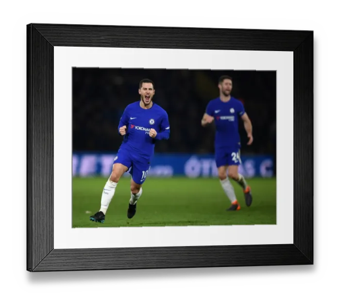 Framed Print : Eden Hazard Scores First Goal: Watford vs. Chelsea, Premier League Framed Print : Eden Hazard Scores First Goal: Watford vs. Chelsea, Premier League