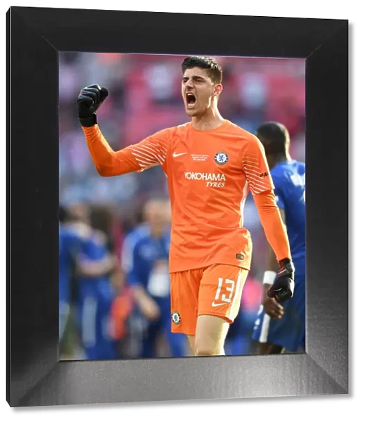 Chelsea Celebrate FA Cup Victory: Thibaut Courtois Rejoices After Chelsea v Manchester United