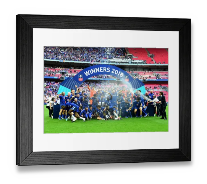 Framed Print : Chelsea's FA Cup Triumph: Conte and His Champions Celebrate with Champagne Framed Print : Chelsea's FA Cup Triumph: Conte and His Champions Celebrate with Champagne