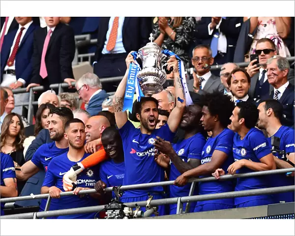 Chelsea Lifts FA Cup: Cesc Fabregas Celebrates Victory over Manchester United