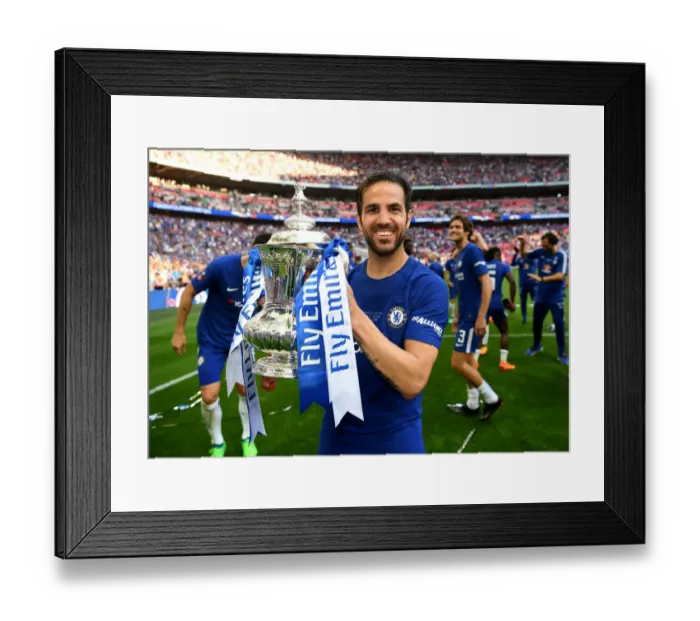 Framed Print : Cesc Fabregas and Chelsea Lift the FA Cup: Manchester United Defeated in 2018 Final Framed Print : Cesc Fabregas and Chelsea Lift the FA Cup: Manchester United Defeated in 2018 Final