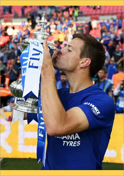 Chelsea Lifts FA Cup: Cesar Azpilicueta's Triumphant Moment after Chelsea v Manchester United