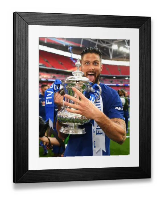 Framed Print : Olivier Giroud and Chelsea Celebrate FA Cup Victory over Manchester United Framed Print : Olivier Giroud and Chelsea Celebrate FA Cup Victory over Manchester United