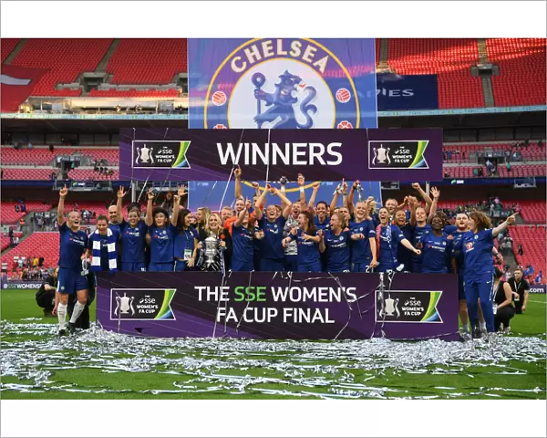 Chelsea Women Celebrate FA Cup Victory: Arsenal vs Chelsea, 2018