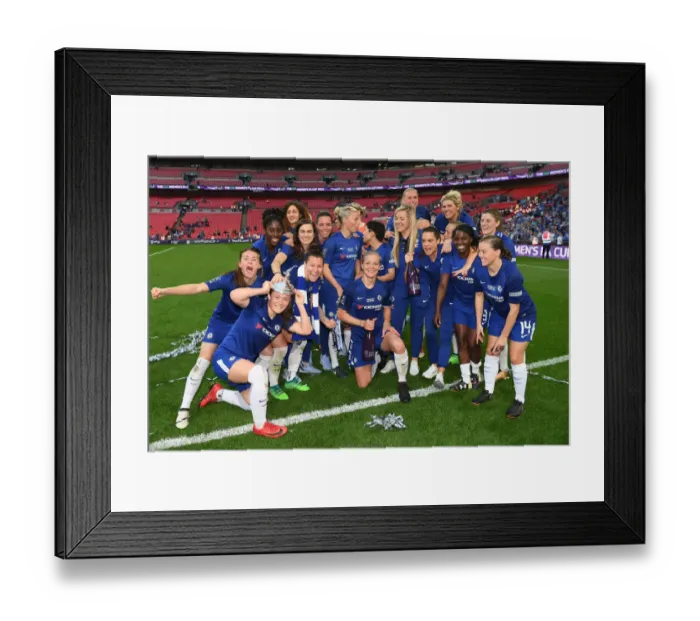 Framed Print : Chelsea Women Triumph in FA Cup Final: Arsenal vs Chelsea (2018) Framed Print : Chelsea Women Triumph in FA Cup Final: Arsenal vs Chelsea (2018)